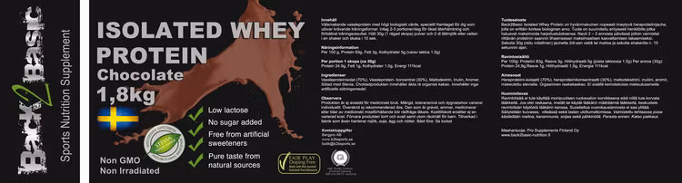 Isolated Whey Protein pulver 1,8kg