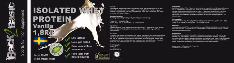 Isolated Whey Protein pulver 1,8kg