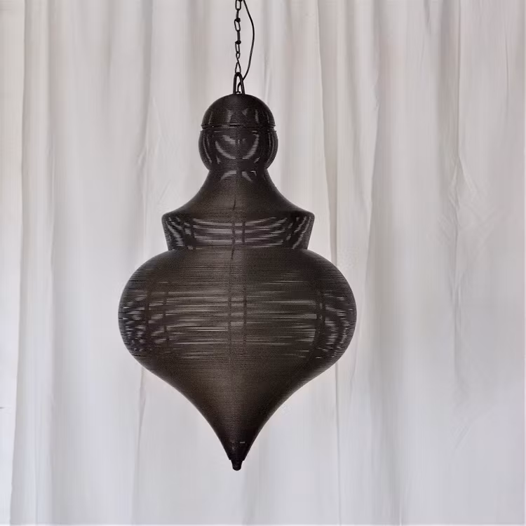 Stor taklampa i metall, vintage