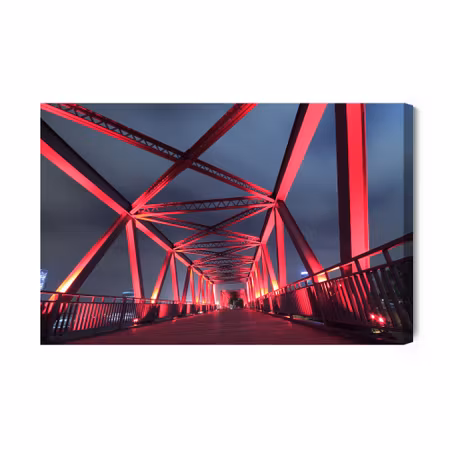 Canvastavla - Bridge at night