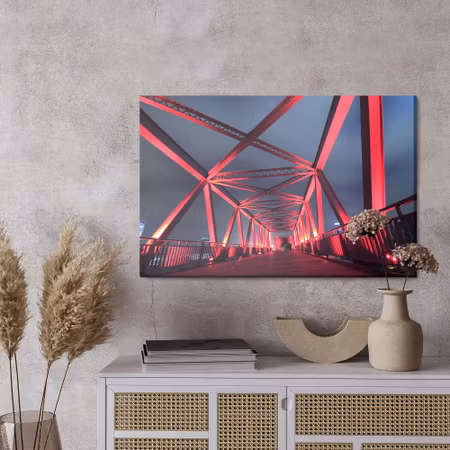 Canvastavla - Bridge at night