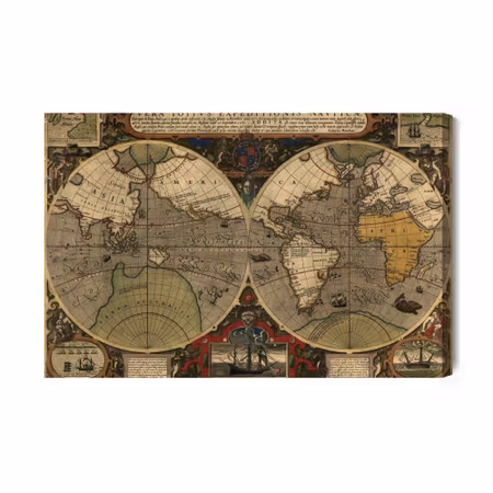 Canvastavla - Ancient world map