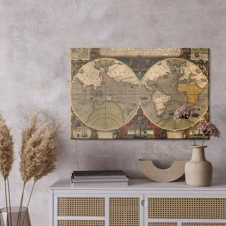 Canvastavla - Ancient world map