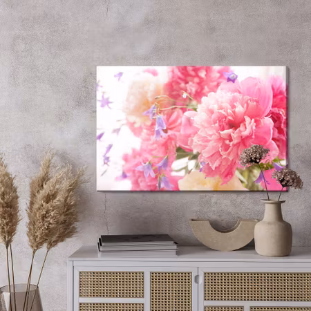 Canvastavla - Pink peonies