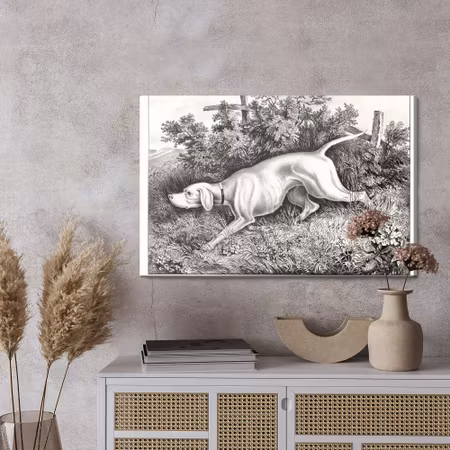 Canvastavla - Hunting dog