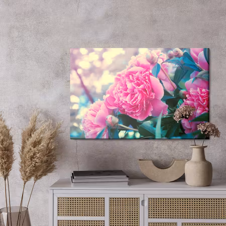 Canvastavla - Peony bush