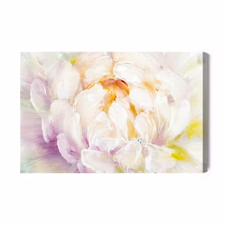 Canvastavla - Painted peony flowers