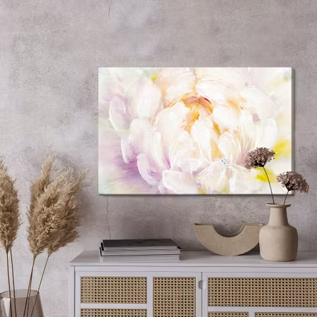 Canvastavla - Painted peony flowers