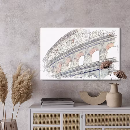 Canvastavla - Roman colosseum as painted