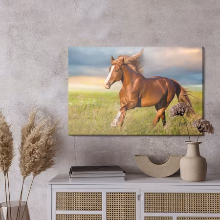 Canvastavla - Galloping horse in the clearing