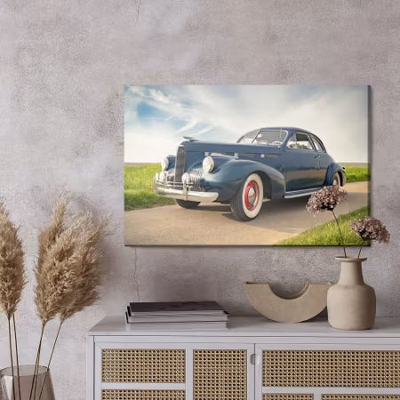 Canvastavla - Navy vintage car