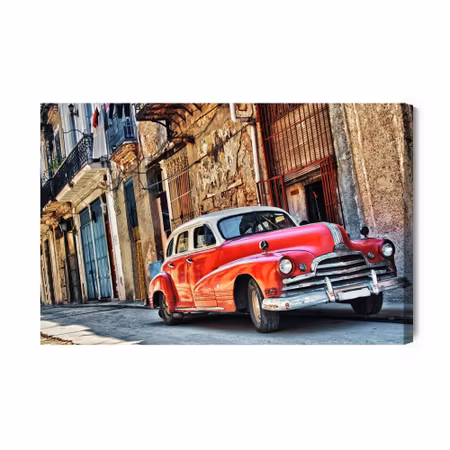 Canvastavla - Retro car and architecture