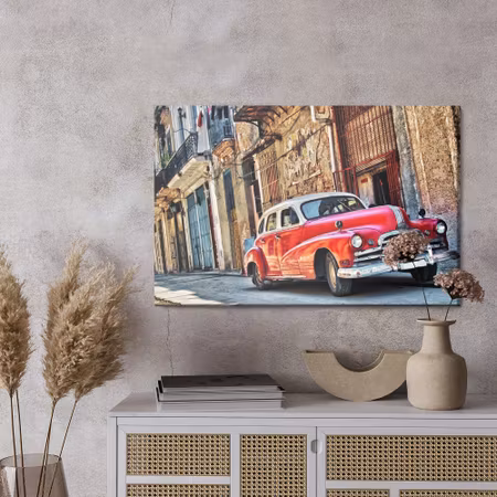 Canvastavla - Retro car and architecture