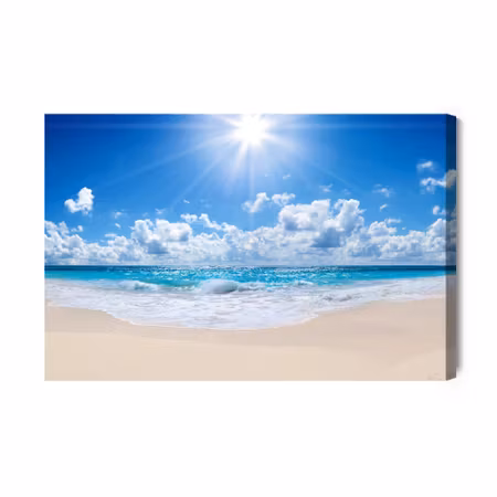 Canvastavla - Calm sea and beach