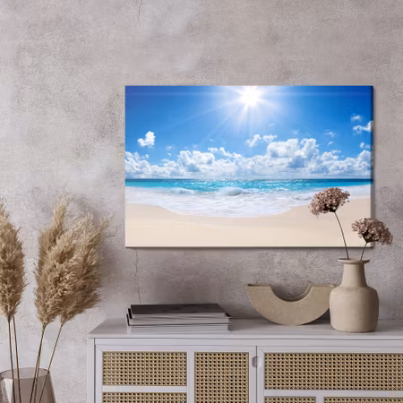 Canvastavla - Calm sea and beach