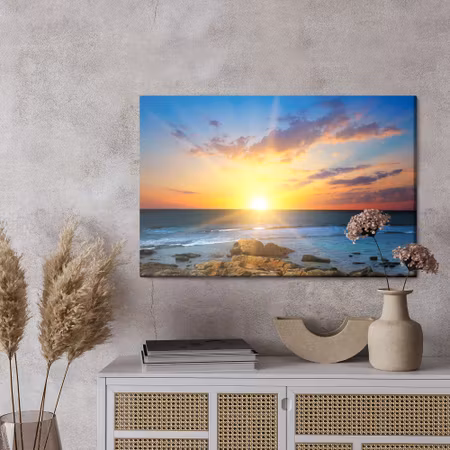 Canvastavla - Sunrise on the seashore