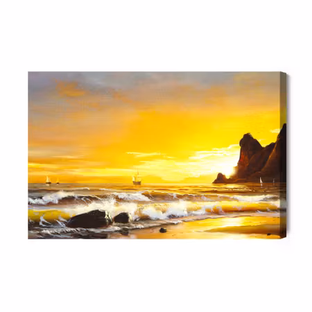 Canvastavla - Sea and sunset