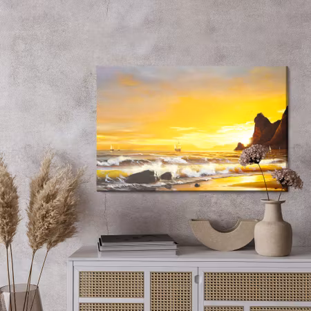 Canvastavla - Sea and sunset