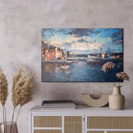 Canvastavla - Sea city and port