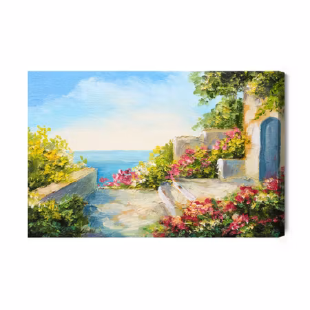 Canvastavla - House by the sea