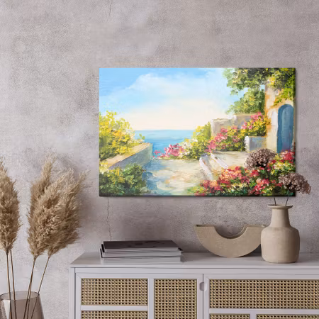 Canvastavla - House by the sea