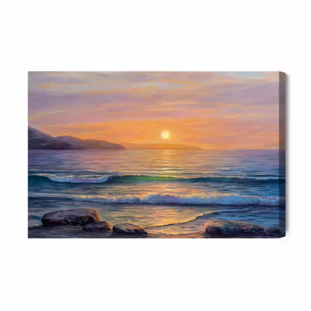 Canvastavla - Sunrise and the sea