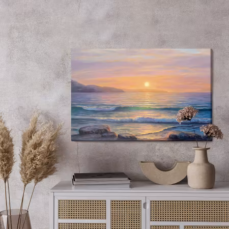 Canvastavla - Sunrise and the sea