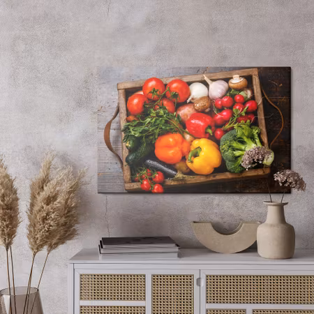 Canvastavla - A box of vegetables