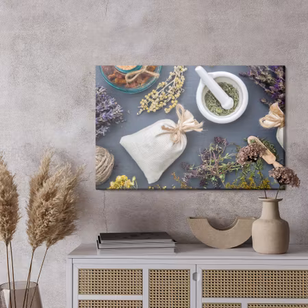 Canvastavla - Lavender with herbs