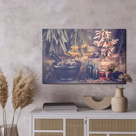 Canvastavla - Herbs and spices corner