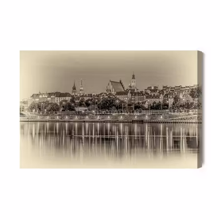 Canvastavla - Warsaw and the vistula