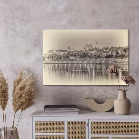 Canvastavla - Warsaw and the vistula