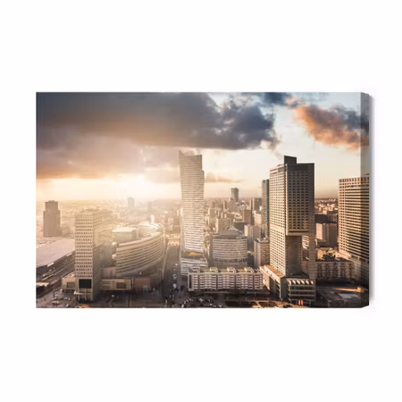 Canvastavla - Panorama of warsaw