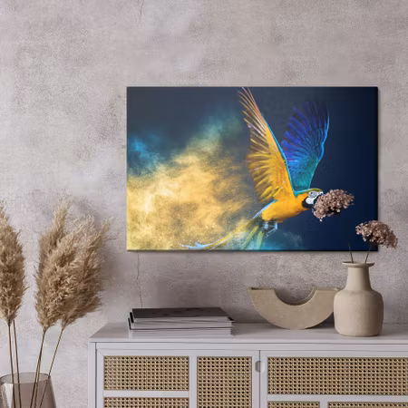 Canvastavla - Colorful macaw parrot