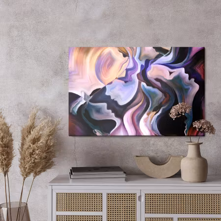 Canvastavla - Abstraction and faces