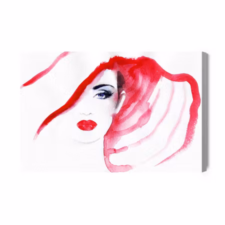 Canvastavla - Portrait of a woman in a hat