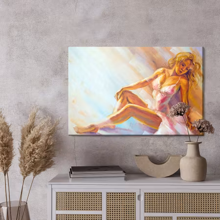 Canvastavla - Painted ballerina