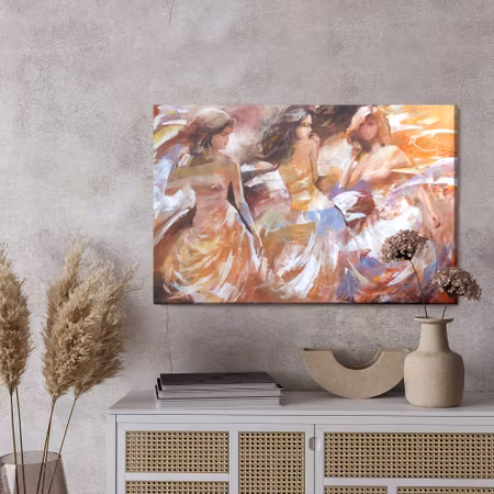 Canvastavla - Three young women