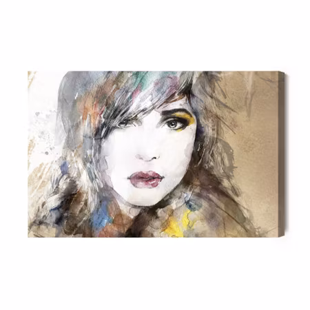 Canvastavla - A portrait of a woman in an abstract