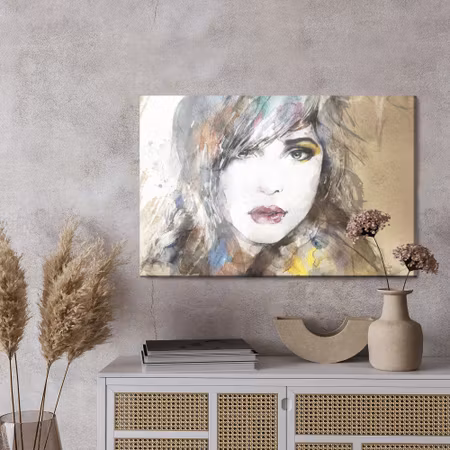 Canvastavla - A portrait of a woman in an abstract