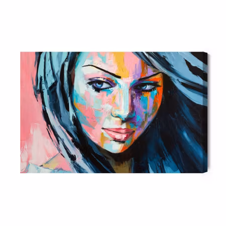 Canvastavla - Colorful female portrait