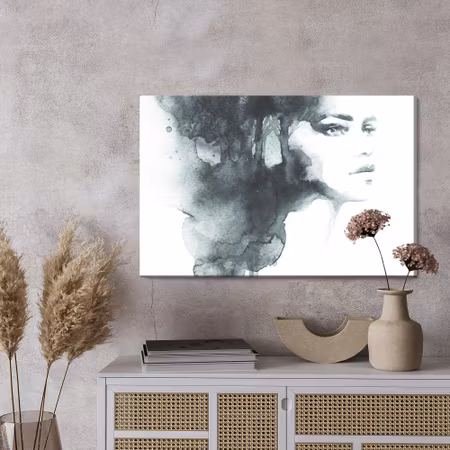 Canvastavla - Black and white portrait of a woman