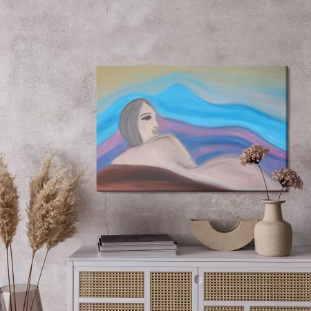 Canvastavla - An abstract painting of a woman