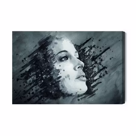 Canvastavla - Realistic painting of a female face