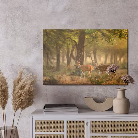 Canvastavla - Spotted young deer