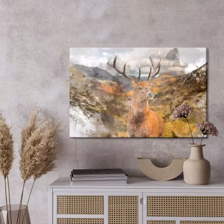 Canvastavla - Painted deer