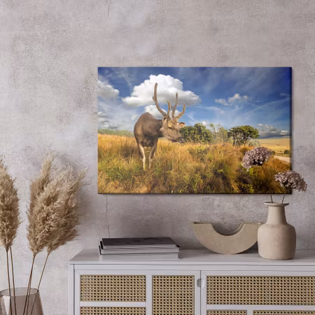 Canvastavla - Deer against the sky