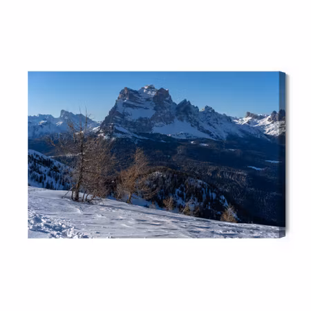 Canvastavla - Winter 3d mountain landscape