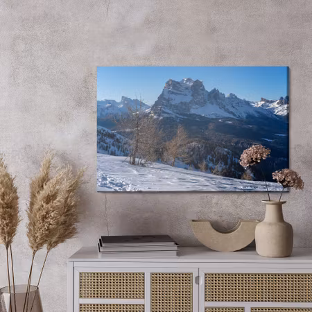 Canvastavla - Winter 3d mountain landscape