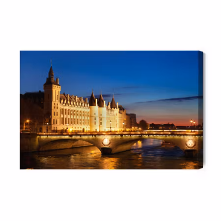 Canvastavla - Paris at evening time